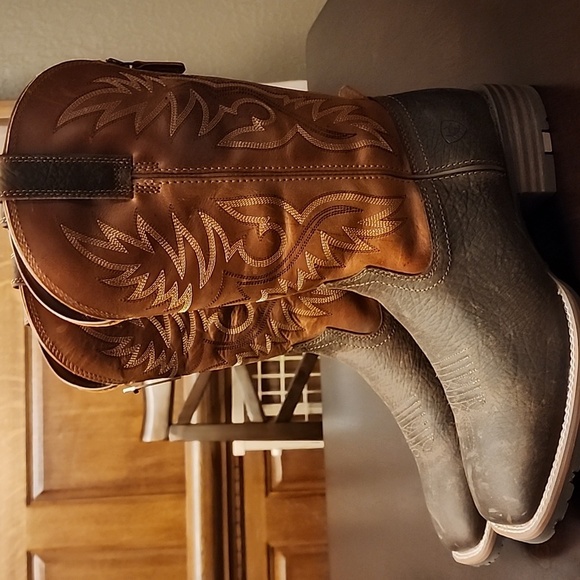 Ariat Men's Hybrid Big Boy Earth Orange Boots sz 11D Med - Picture 3 of 7